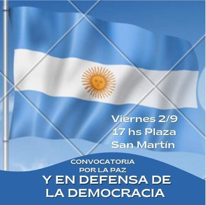 Realizan una convocatoria por la paz y en defensa de la democracia