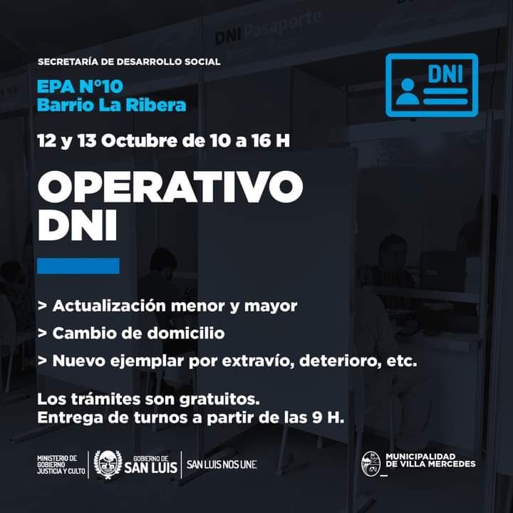 Operativo de DNI gratuito en el barrio La Ribera 