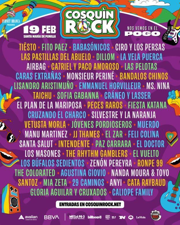 Cosquín Rock 2023 anuncia su grilla completa de artistas