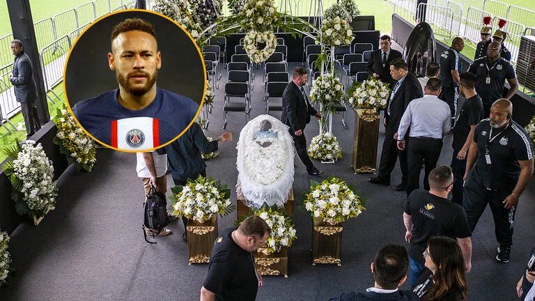 La despedida a Pelé: el presidente Lula pasó por el funeral para darle el último adiós a la leyenda de Brasil