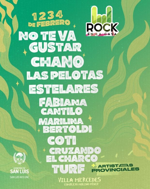 Rock en la Casa 2023: confirmaron la grilla con Las Pelotas y Estelares para la cuarta edición