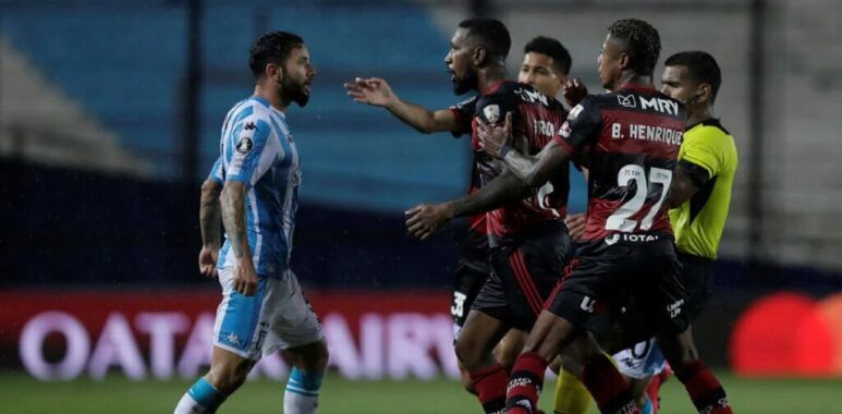 Con un gol de Oroz Racing igualó con el Flamengo y sigue en la cima del grupo por la Copa Libertadores