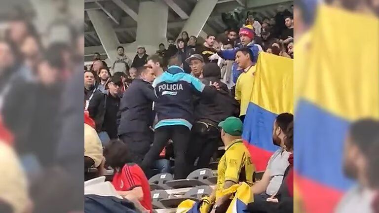Tensión en el Mundial Sub 20: la hinchada colombiana provocó a la israelí y el violento episodio terminó con intervención policial