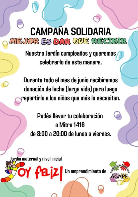 Campaña Solidaria "Mejor es dar que recibir"