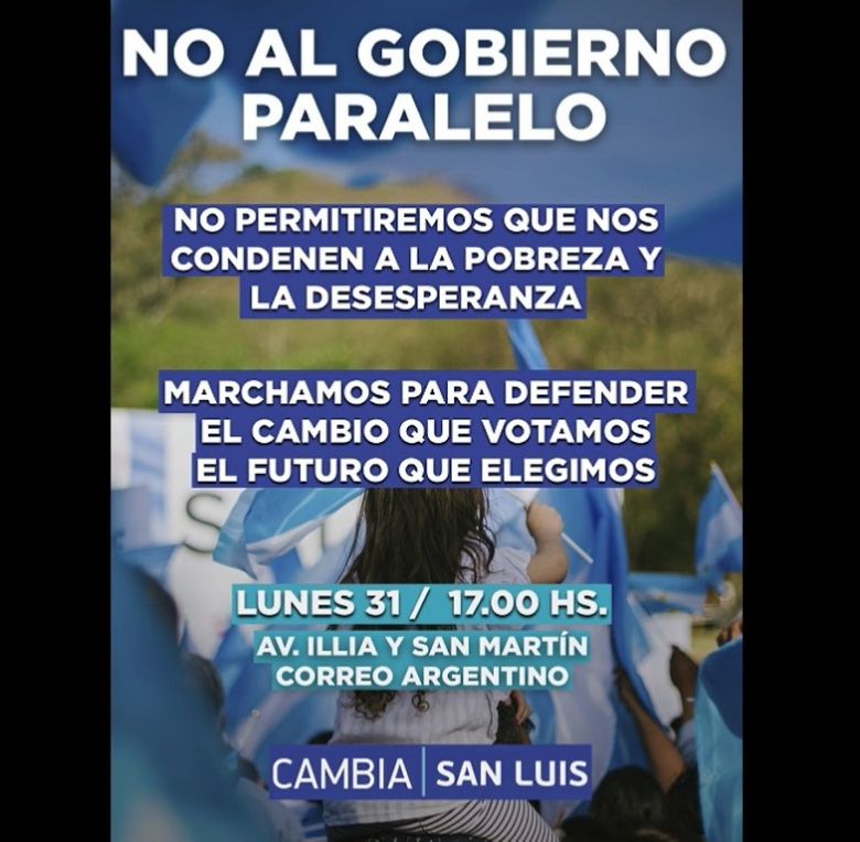 Convocan a marcha contra el "Gobierno paralelo"