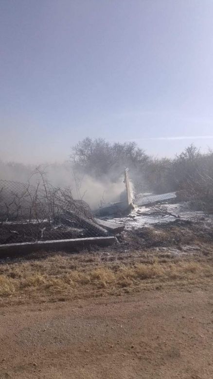 Se incendió una avioneta en el aeropuerto de San Luis 