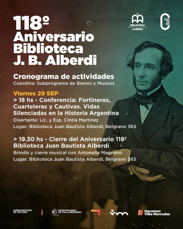 Culminan los festejos por el aniversario de la Biblioteca "Juan Bautista Alberdi"