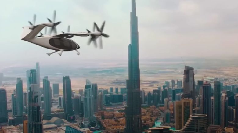 Dubái presentó sus taxis voladores: alcanzan 300 km/h, son ecológicos y pueden llevar hasta 4 pasajeros