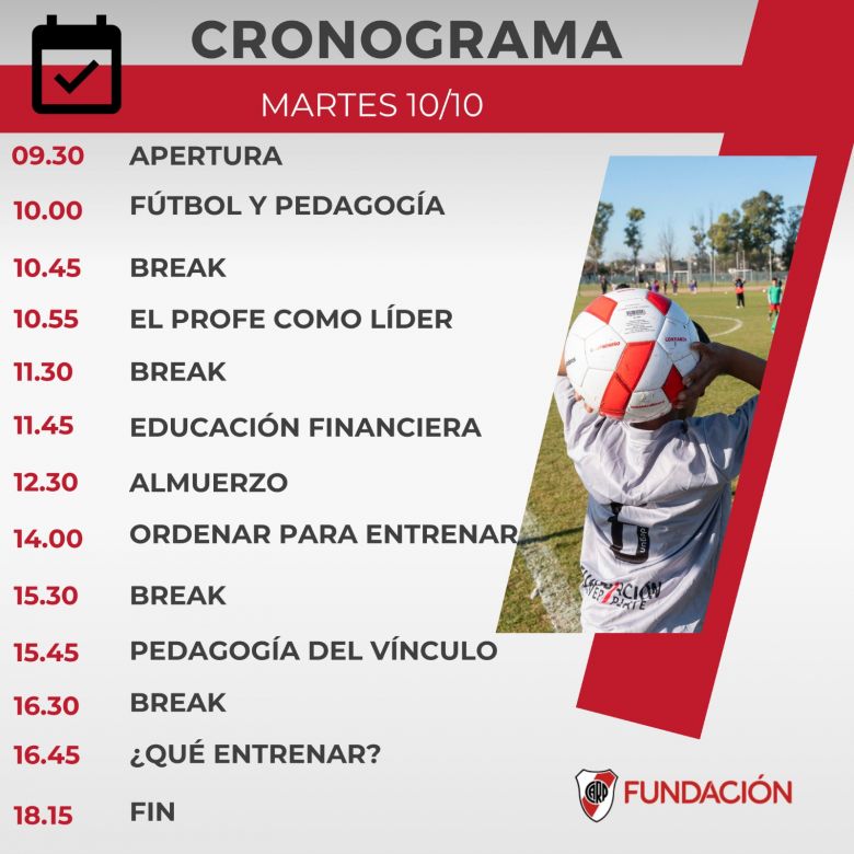 Llega a San Luis el programa “Escuela de Formadores” de la Fundación River Plate y BBVA