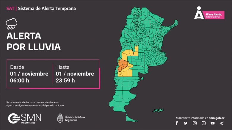 Noviembre comienza con dos alertas meteorológicos