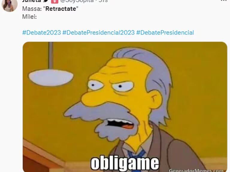 “Si fueras pinocho” y “por sí o por no”: los mejores memes del debate presidencial entre Sergio Massa y Javier Milei