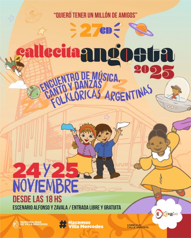 Villa Mercedes se prepara para la 27º edición de "Callecita Angosta"