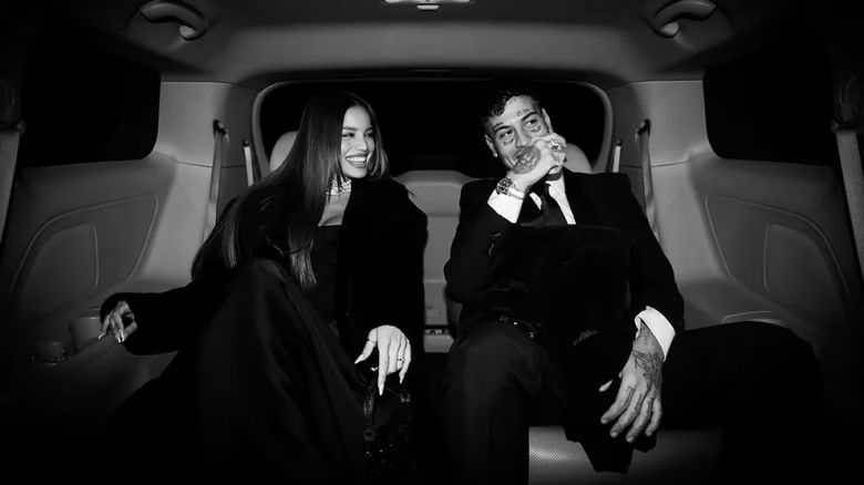 Duki y Emilia Mernes fueron furor con sus looks para el casamiento de Sabatini y Dybala: “Sr. y Sra. Smith”