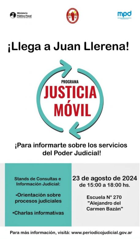 El Programa "Justicia Móvil" llega a Juan Llerena 