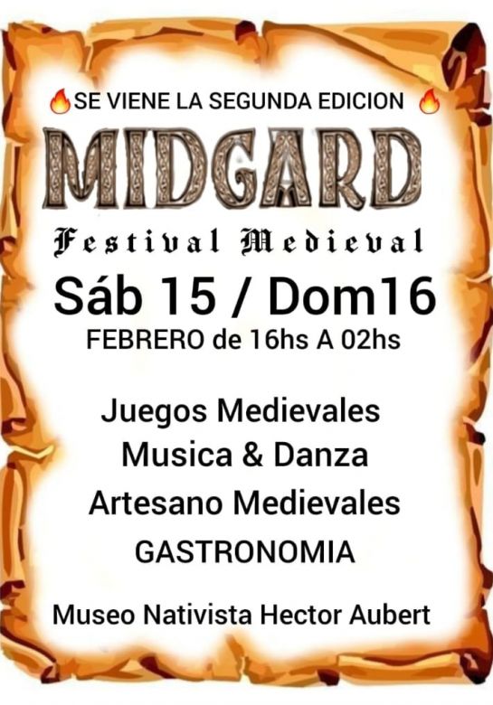 Este Finde llega el 2° Festival Medieval “MIDGARD” y la 9° Expo TATOO