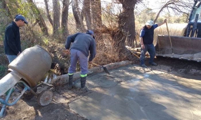 San Luis Agua trabajó sobre el canal Paso de la Cruz