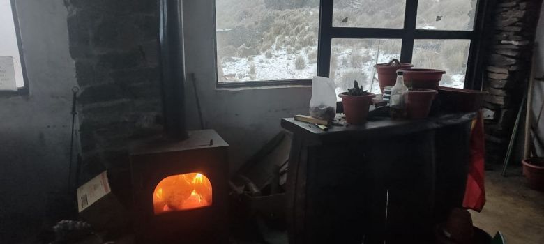 Llegó la nieve a "el filo de Los Comechingones" y el "Vasco" lo relata en primera persona