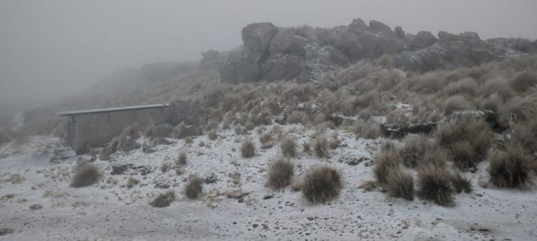 Llegó la nieve a "el filo de Los Comechingones" y el "Vasco" lo relata en primera persona