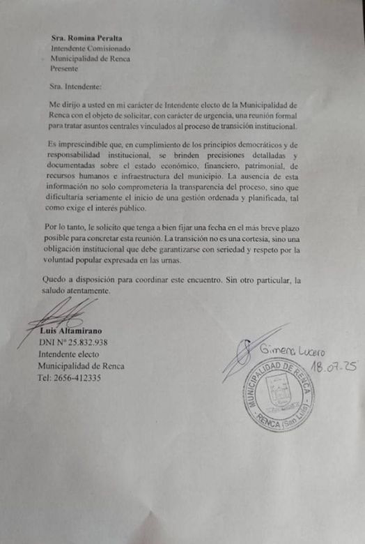 El intendente electo de Renca denunció la falta de respuesta para una transición ordenada: “Es una obligación institucional”