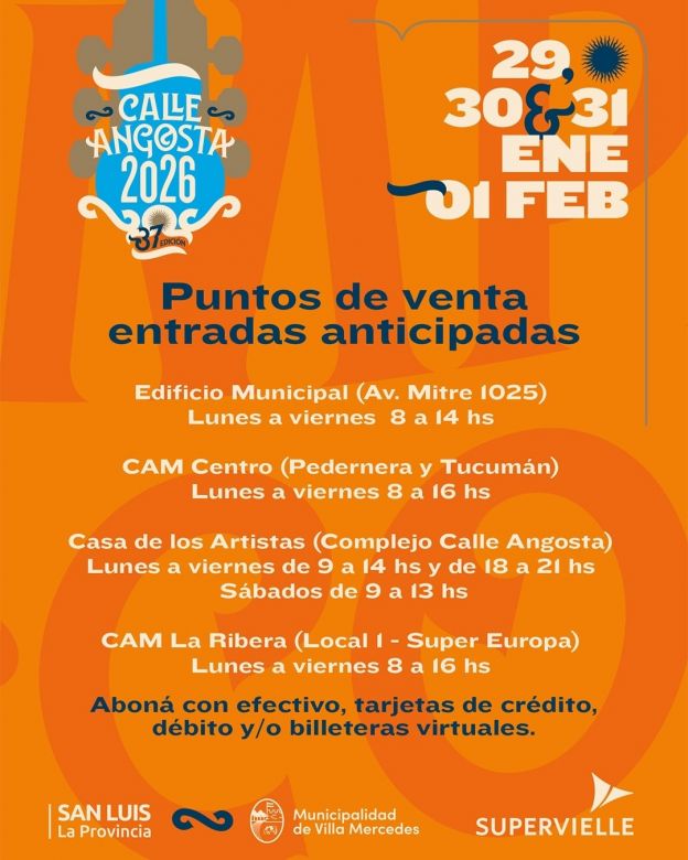 Villa Mercedes se prepara para su emblem&aacute;tico festival "Calle Angosta"