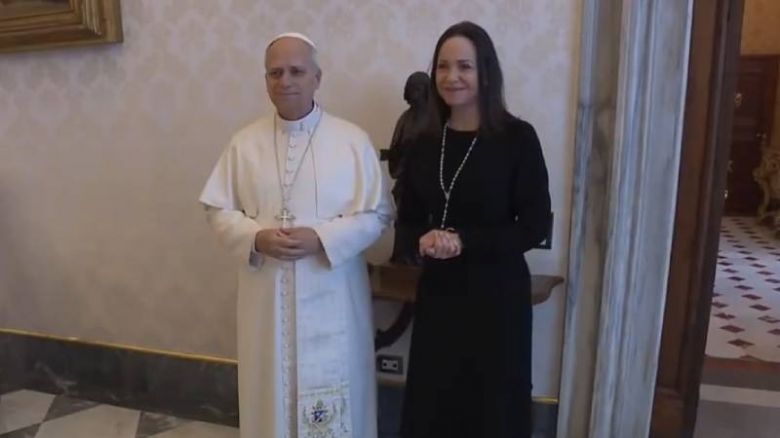 El papa Le&oacute;n XIV recibi&oacute; a Mar&iacute;a Corina Machado en el Vaticano