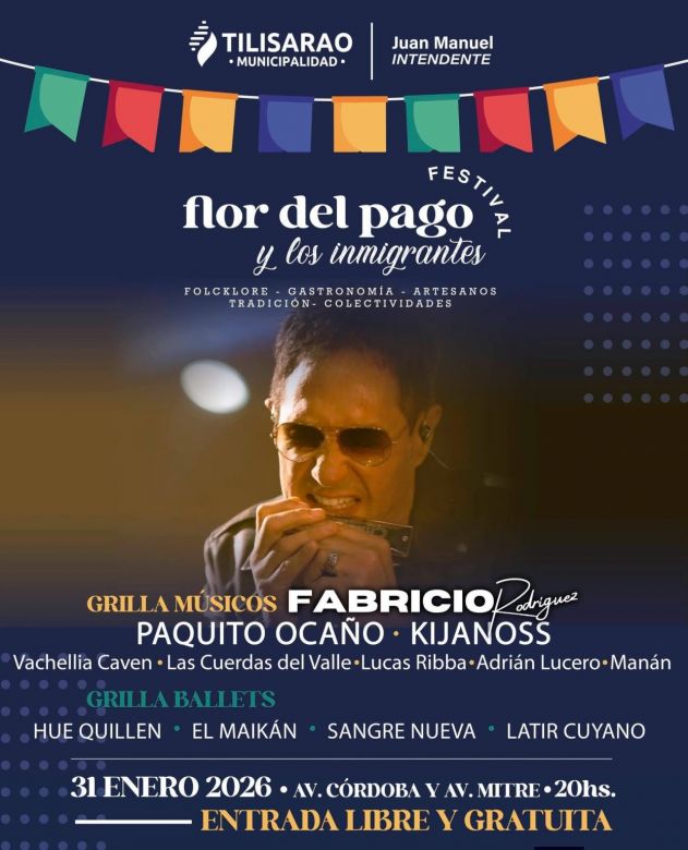 Tilisarao celebrar&aacute; el Festival de la Flor del Pago y los Inmigrantes con m&uacute;sica y tradici&oacute;n