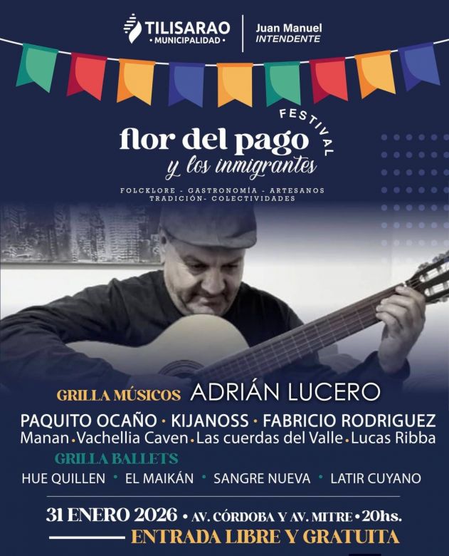 Tilisarao celebrar&aacute; el Festival de la Flor del Pago y los Inmigrantes con m&uacute;sica y tradici&oacute;n