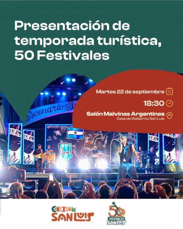 San Luis presenta su temporada tur&iacute;stica y relanza los &rsquo;50 Festivales&rsquo; como producto insignia
