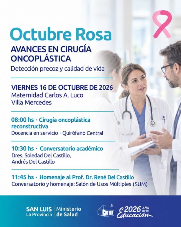 Jornadas de actualizaci&oacute;n m&eacute;dica y prevenci&oacute;n del c&aacute;ncer de mama en la Maternidad de Villa Mercedes
