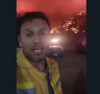Bomberos combaten las llamas en Potrero de los Funes y en El Volcán